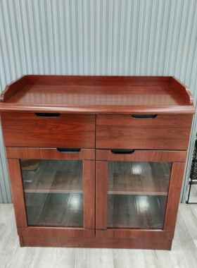 茶水柜办公室会议室饭厅备餐柜餐柜靠墙油漆收纳木质矮柜政企