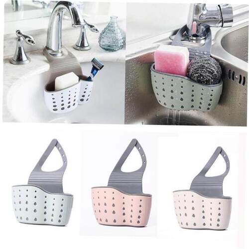 Sink Shelf Soap Sponge Drain Rack Bathroom Holder Kitchen St