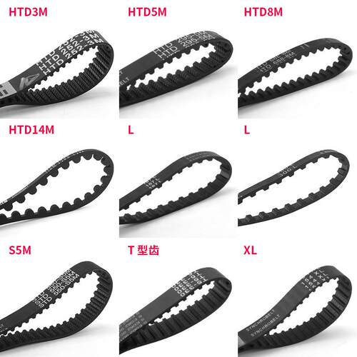 HTD14M720~1470同步带0/40/50mm带宽单面橡胶传送带传动环形