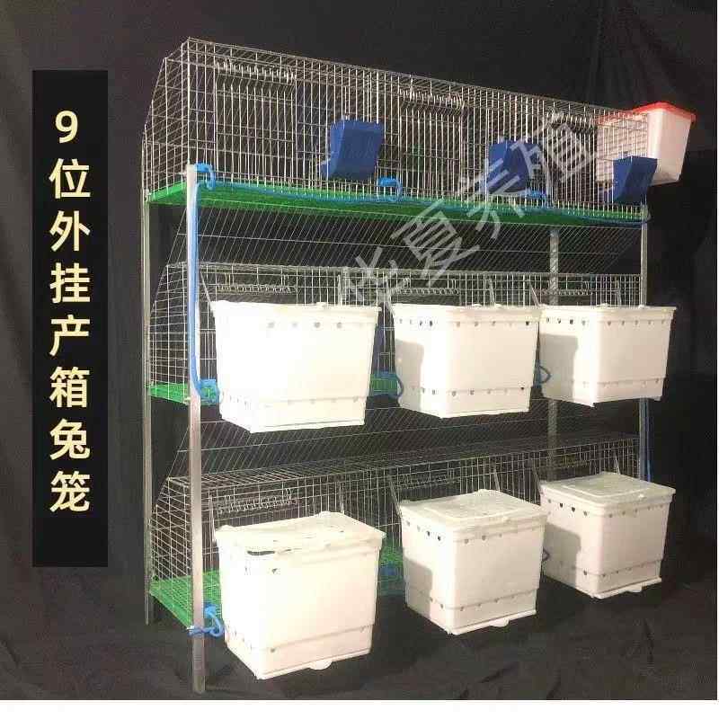 新型兔子笼子养殖场专用热镀锌免清粪特大号加粗加密家用子母兔笼