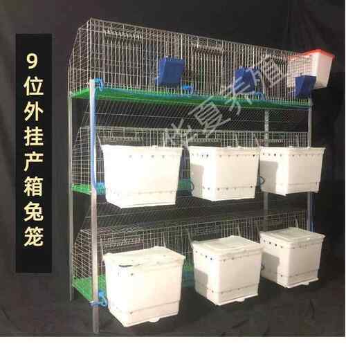 新型兔子笼子养殖场专用热镀锌免清粪特大号加粗加密家用子母兔笼