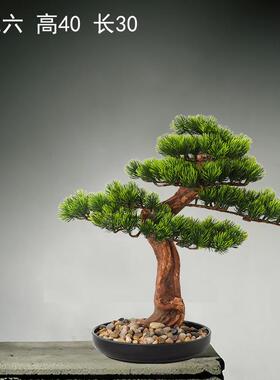 仿真迎客松盆美人松景植物松树景造景装KX-60604观饰罗汉松室内厅