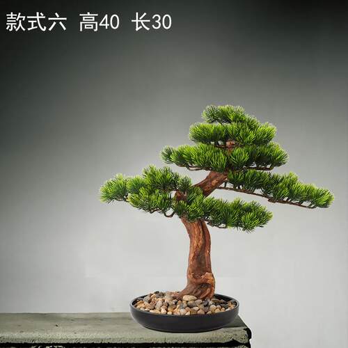 仿真迎客松盆美人松景植物松树景造景装KX-60604观饰罗汉松室内厅