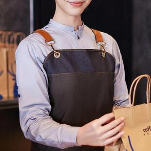 幸瑞中式圆立领咖啡师新版工服短袖长袖衬衫工装男女通用衬衫定制