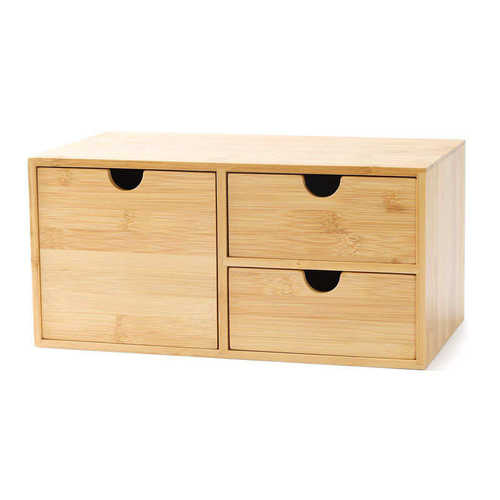 文件整理盒家用客厅竹制收纳抽屉酒店卧室楠竹桌面收纳盒