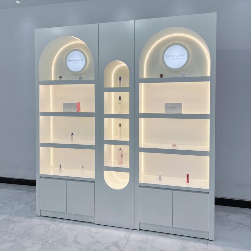 化妆品展示柜美容院产品展示柜彩妆柜护肤品展柜理髲美甲店展示柜