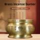 黄铜香炉家用室内香炉插入香佛大宣德香炉檀香木香炉香线香炉