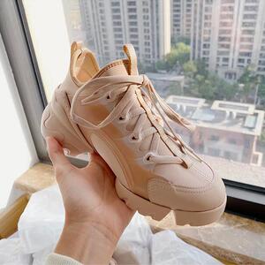 香港2025春季新款网红老爹鞋女百搭松糕鞋厚运动鞋ins潮系带单鞋