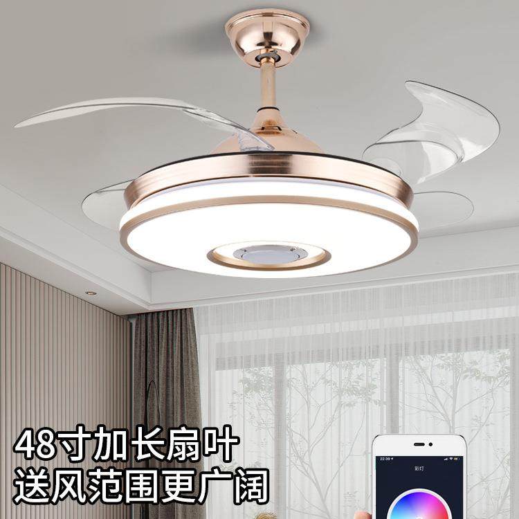 现代简约风扇灯2寸XY03夏4季吊扇网红店超市吊扇灯吊遥全铜电机控