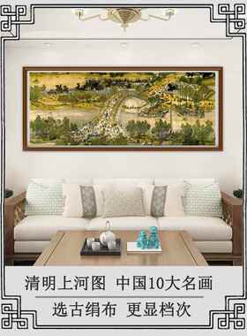 58清明上河图全景2厅025新款中S式F7577H88自己手工8十字绣线绣客