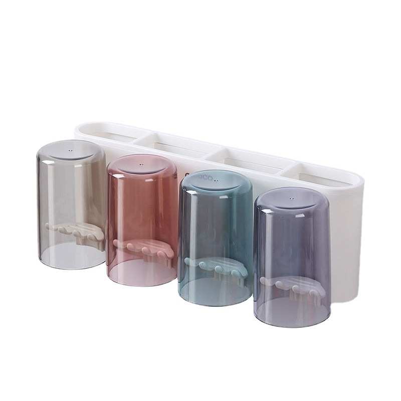 牙刷杯架壁挂式牙刷置物架挂墙卫生间免打孔漱口杯刷牙杯套装厂家