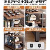 家用小茶桌茶台桌子沙发边几侧边柜茶水柜现代简约简易移动小茶几