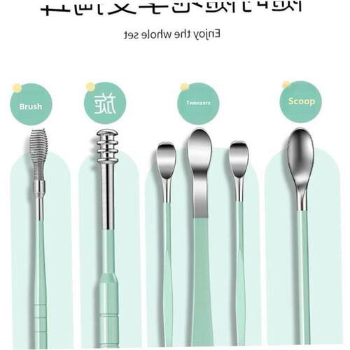 6PCS Ear Cleaner Wax Removal Tool Earpick Sticks Earwax Remo