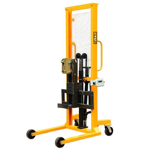 DT500-1带称重料桶搬运车计量式电动油桶堆高秤称重式油桶升高车