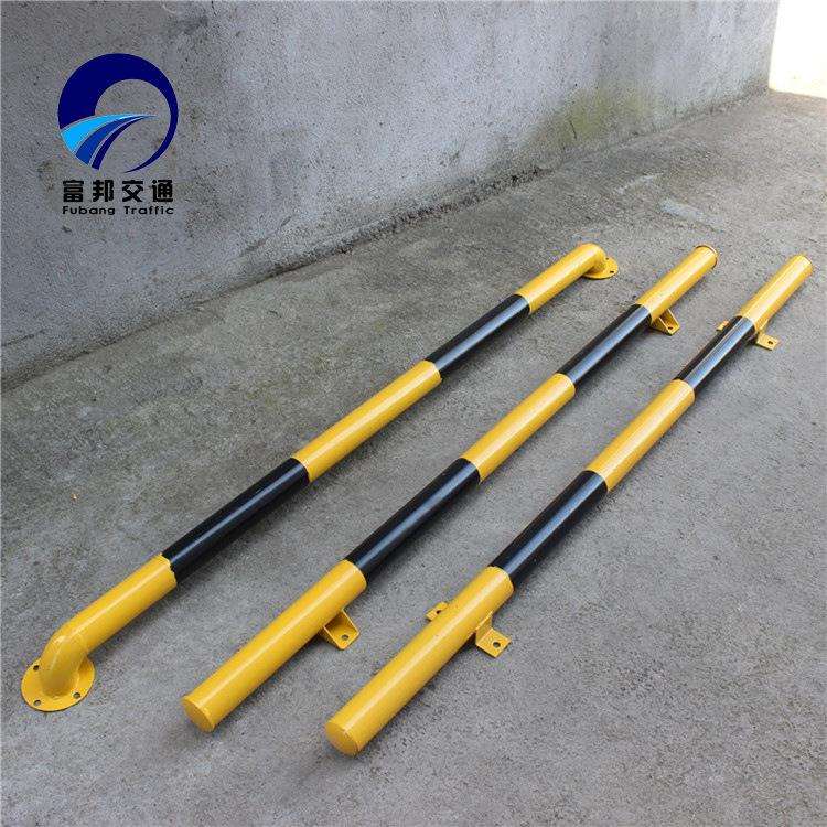 弯管挡车杆 2000*76*1.2mm 带法兰停车场挡车杆 车轮杆