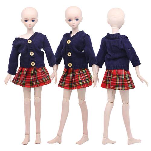 60cm娃娃换装衣服3分BJD娃娃衣服+裙子 玩偶娃娃服饰玩具娃裙套装