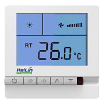 hailin中央空调温控器开关控制面板hL108DB2风机盘管水冷控制器