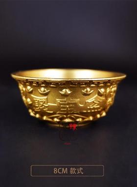 高档黄铜聚盆摆件铜盆五福临门宝招财聚玄关居香炉财家工艺品开业