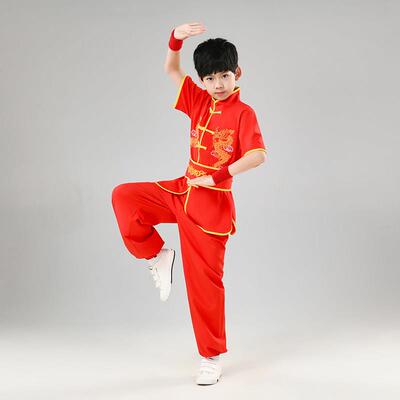 正品儿童武术表演服幼术国功夫表演服装武术馆练功服儿中男女武体
