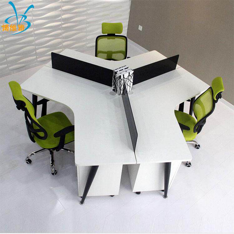 办公桌现代简约员工位职员卡座屏风卡位办公室桌椅组合四人位工位