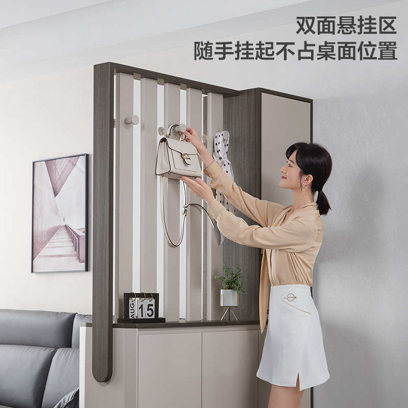 家居意式入户玄关柜客厅双面隔断置物柜子鞋柜一体家具KC1O