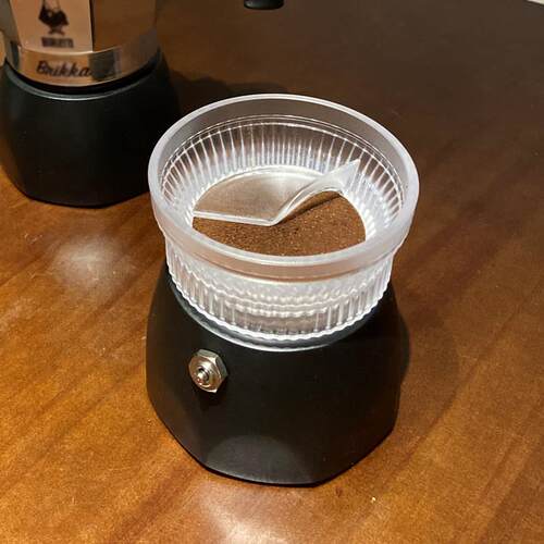 摩卡壶布粉器专用双阀单阀通用咖啡粉配件防飞粉圈填粉防撒接粉器