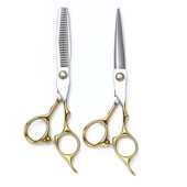 美发剪刀套装 理发剪刀 6寸9CR半金平剪牙剪打薄剪碎发剪专业