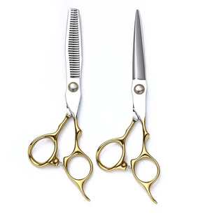 打薄美发剪牙理发 剪专业 金平9cr剪半6寸发碎剪剪刀剪刀套装
