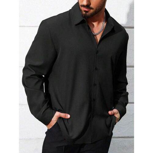 T 19249 Silk satin men's dress shirt 丝绸缎面士礼服衬衫
