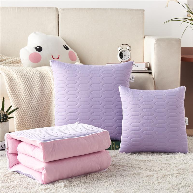 高档夏季冰抱枕被子两用多能二合一办丝公室午功睡毯汽枕头车折叠