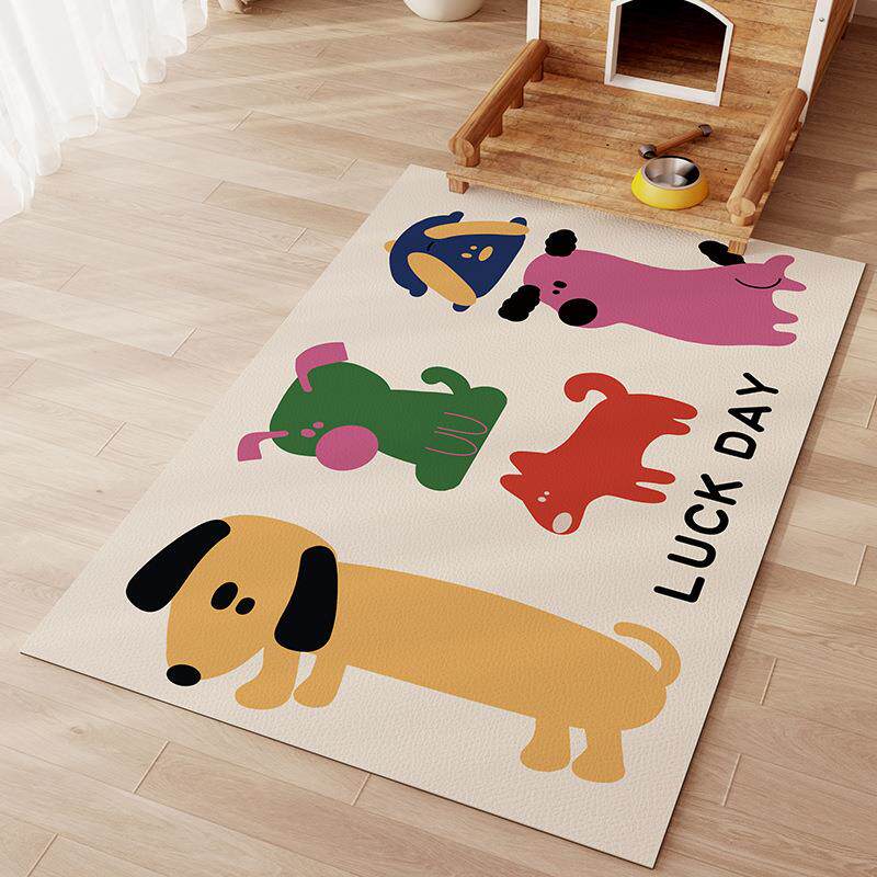 卡通宠物地垫PVC一抹净防水防滑脚垫养猫专用狗窝围栏垫可擦免洗