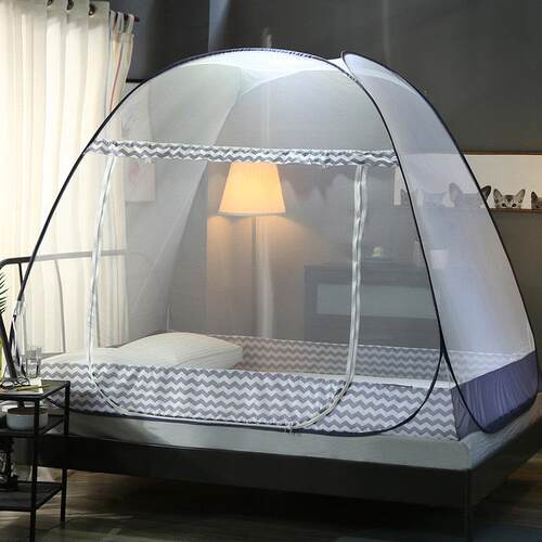 蒙古包蚊帐免安装加密加厚1.5米/1.2m侧门帐篷学生宿舍家用子母床