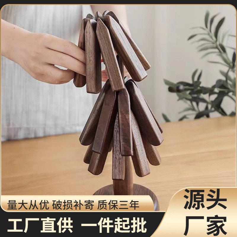 简约隔热垫实木一棵树隔热垫家用耐温加厚防烫创意咖啡杯垫摆件