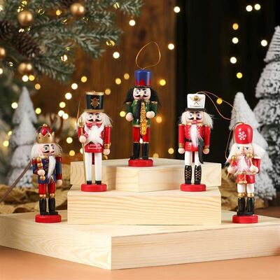 Wooden Nutcracker Decor - Christmas Tabletop Shelf Ornament