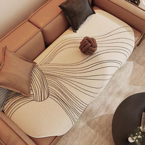 沙发兔毛沙发垫感代发不规则座垫北欧异形防滑盖布通用高级仿