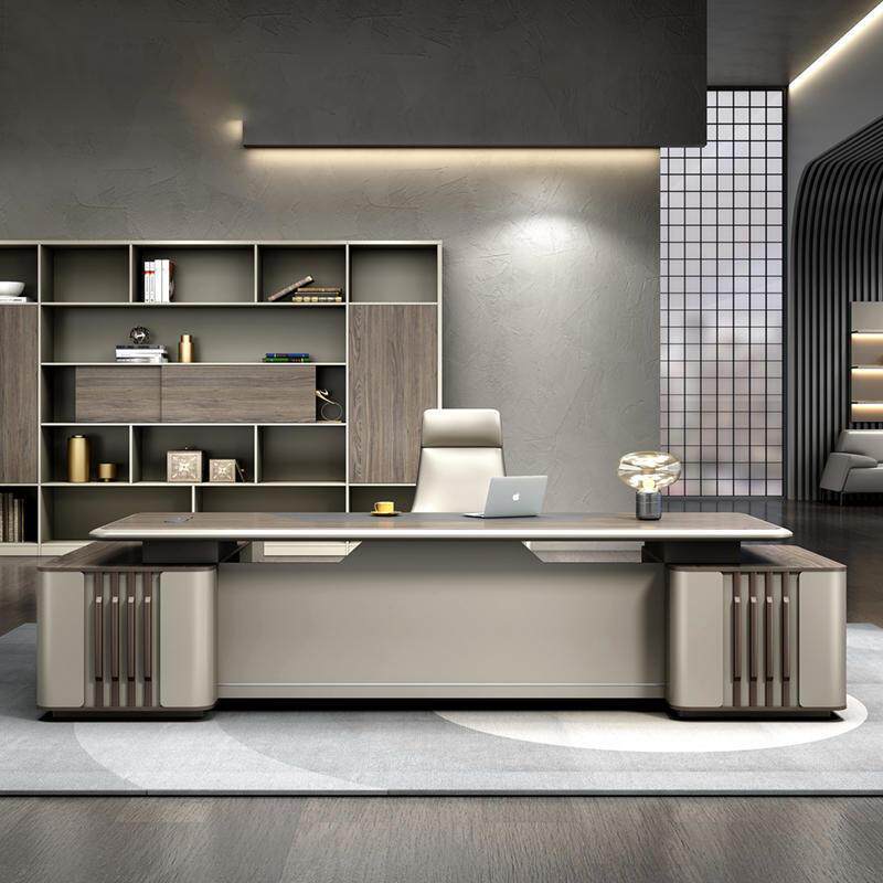 轻奢老板桌办公桌简约现代新中式经理桌办公室大气创意总裁大班台