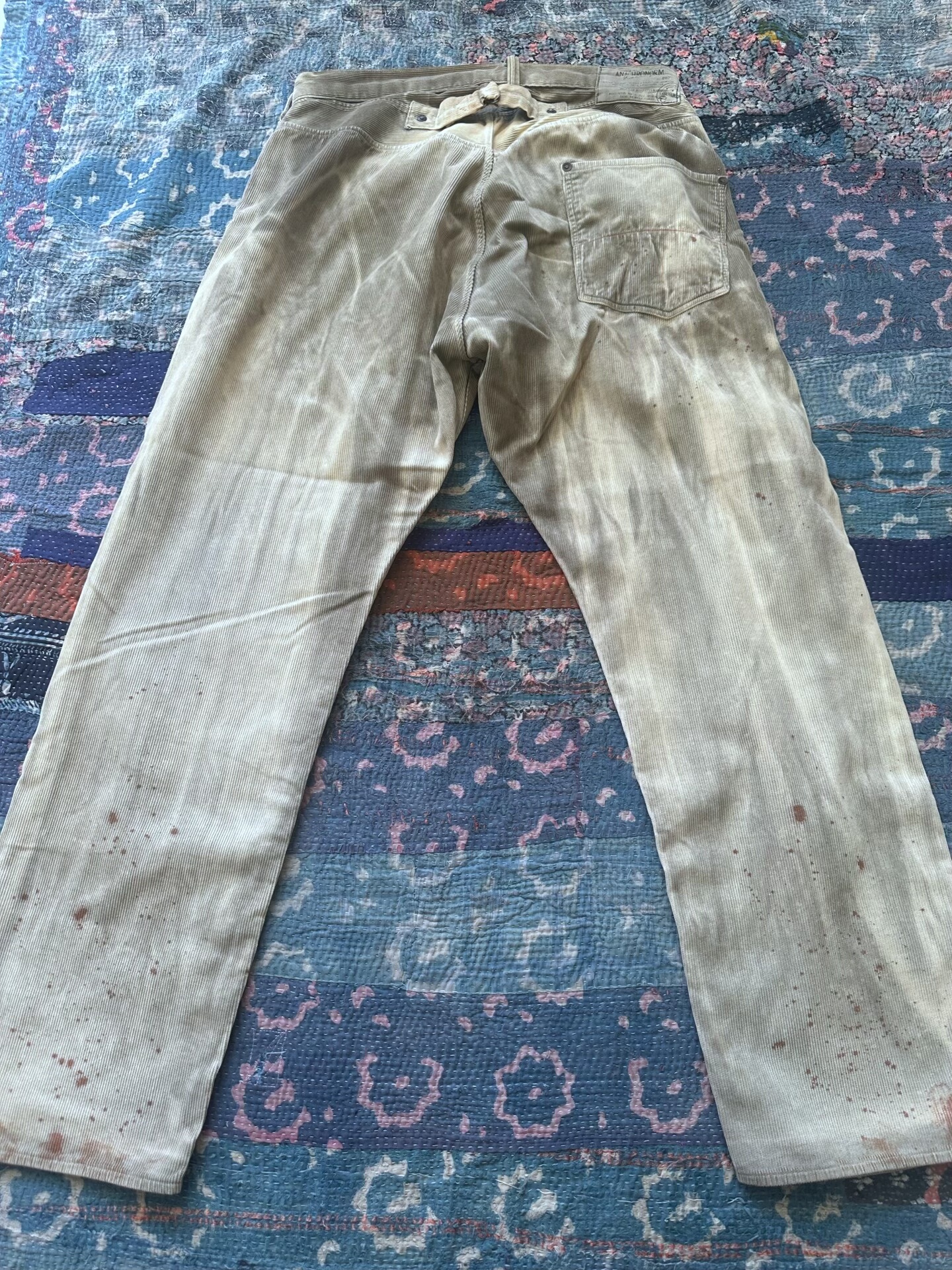 Anachronorm Corduroy Distressed Casual Pants — front
