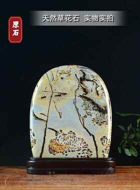 广西草花石原石奇石画天然石头摆件观赏石国画石镇宅景观石风水石