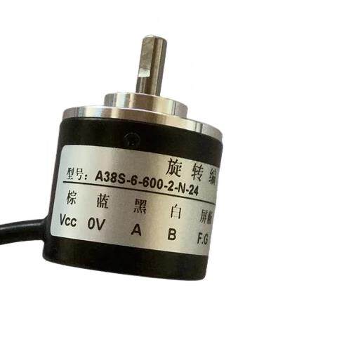 实心轴增量式光电旋转编码器 A38S-6系列AB两相测速编码器