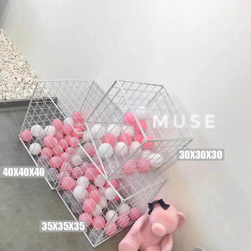 服装店橱窗网格架ins网红店铺房间装饰海洋球立方体铁艺拍摄道具