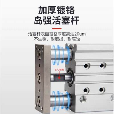 SMC型杆气缸MGP40X50X63*5导0S三-杆高频气缸MGPM32*50338MS