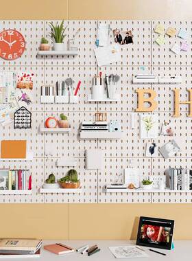 洞洞板置物创钩家用免打孔卧室厨架房挂SYW配件意收纳