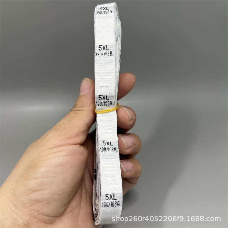 标黑色数字标签装s织标领涤纶女装号码-6xl服装唛现货尺码