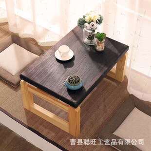木质飘窗榻榻米日式阳台实木禅意喝茶小茶几可折叠矮桌子