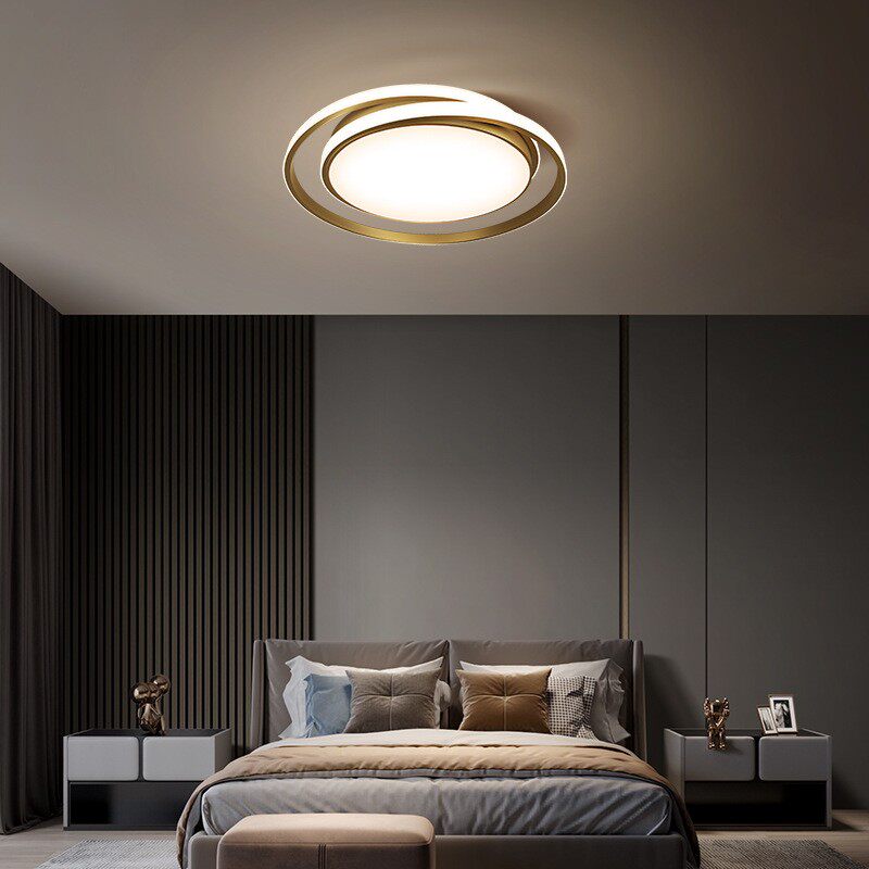 全铜卧室灯吸顶灯现代简约主卧室灯房间灯2026年新款轻奢极简灯具