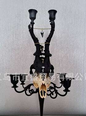 跨境头牛台装饰品摆件家牛头创意居装烛修设计庭院烛台牛YS-001牛