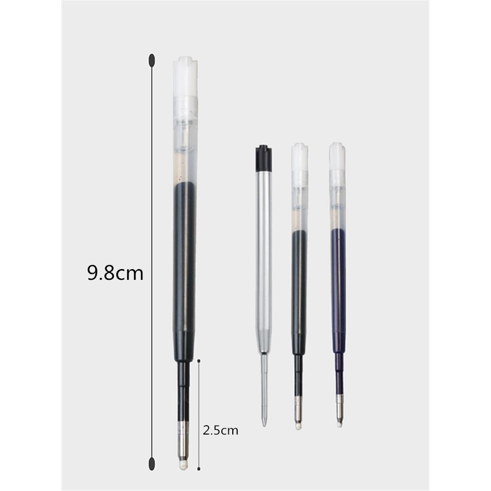 9.8CMG2蓝黑中性旋转签字笔芯0.5mm通用替换金属碳素按动水笔芯