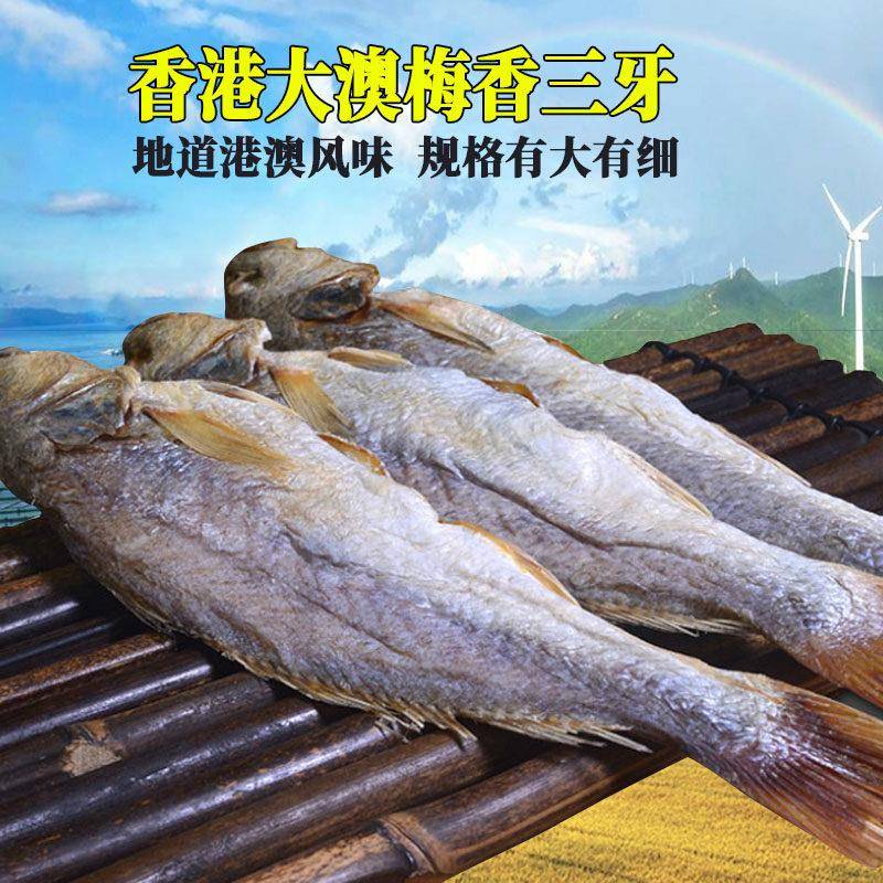 香港大澳风味三牙或包画 划梅香咸鱼干腌制酶香海鲜水产干 干货散
