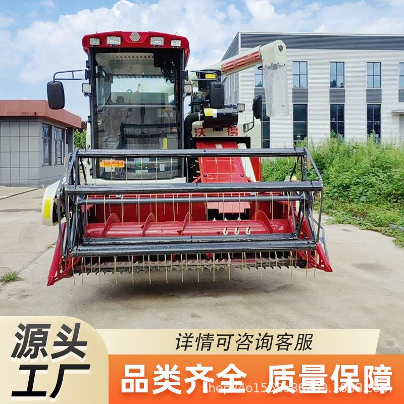 多功能履带式收割打捆一体机小麦玉米水稻收割同时把秸秆打包