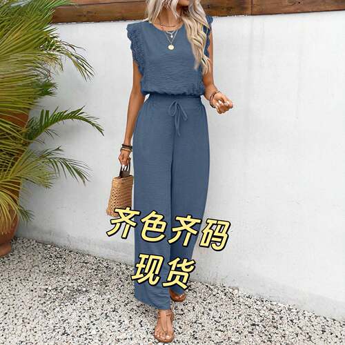 Women's 2-piece set  Casual loungewear set : Solid color